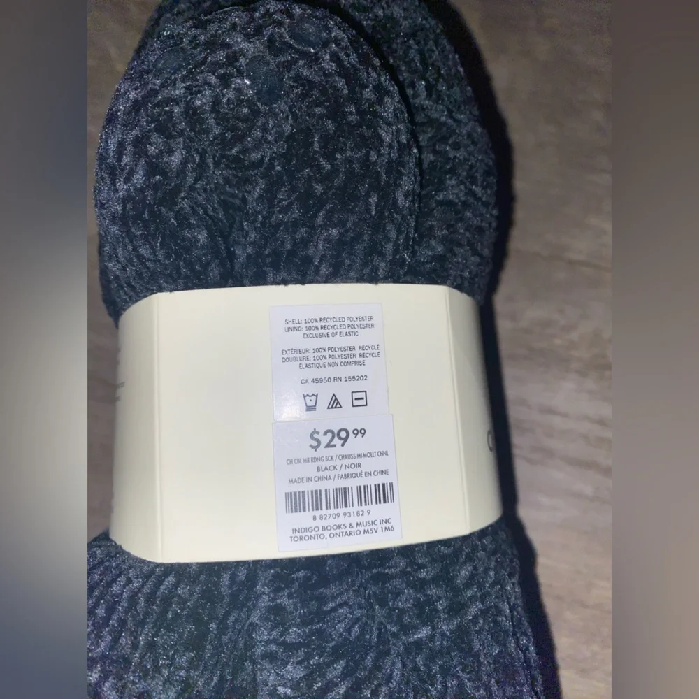 Indigo Charcoal Sherpa-Lined Socks - Picture 4 of 5